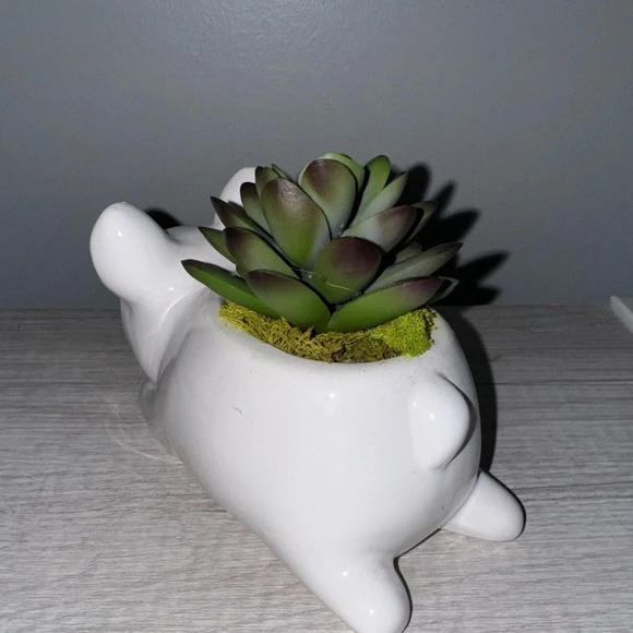 French Bulldog Frenchie Dog Planter White Small 6" Inch Decorative Home Decor - Picture 5 of 7